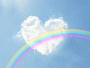 ハートと虹